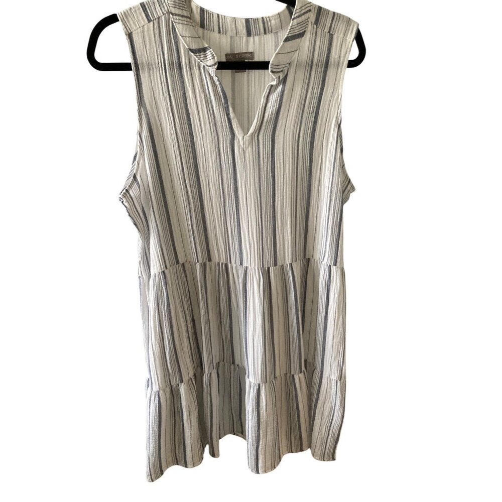 Falls Creek Dress Blue & White Stripe Cotton  Varies